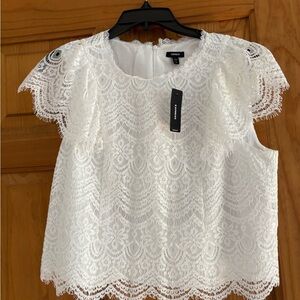 NWT Express White Lace Women's Blouse